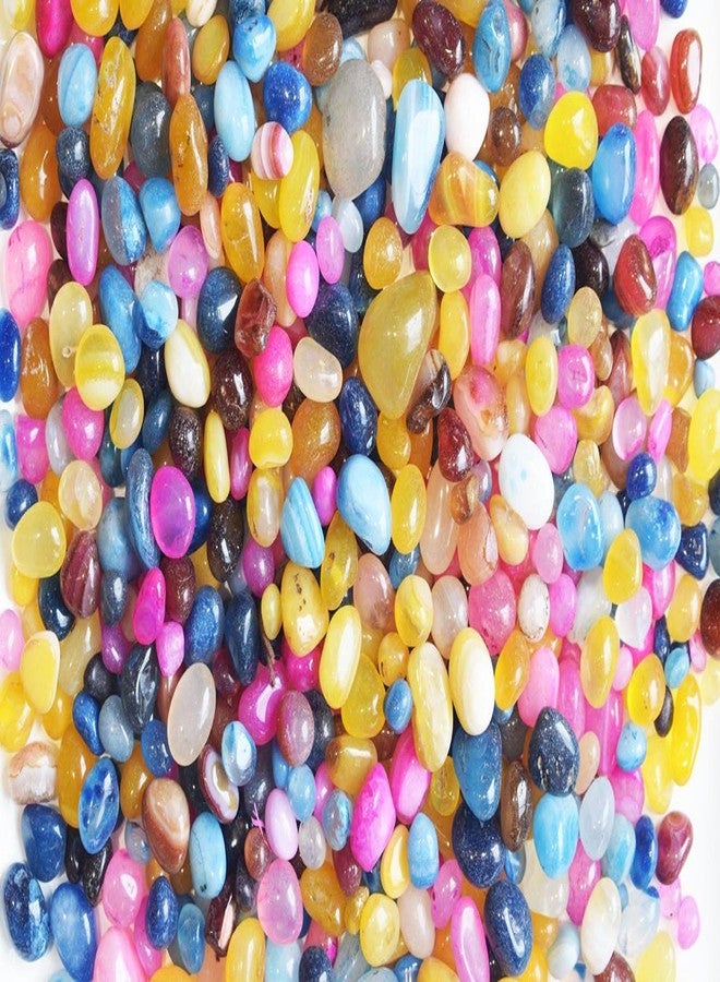 Power Stone Decorative Colored Onyx Stone Pebbles for Vase Fillers Plant Pots Home Table Garden & Outdoor Decoration (Multicolor, 500 GMS) - Image 1